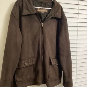 Columbia Sportswear Company Men’s Brown‎ Suede look Lined Zip Up Jacket Size M